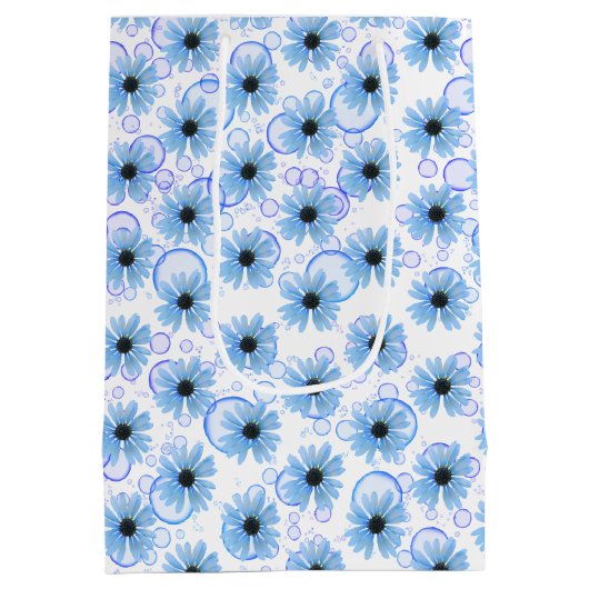 Blauer Milchzucker und Blasen Mittlere Geschenktüte (Rückseite)