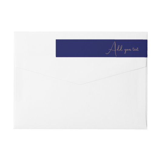 Blauer minimalistischer benutzerdefinierter Name (Rückseite)