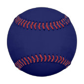 Blauer minimalistischer benutzerdefinierter Name Baseball (Rückseite)