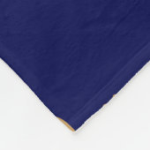 Blauer minimalistischer benutzerdefinierter Name Fleecedecke (Ecke)