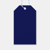 Blauer minimalistischer benutzerdefinierter Name  Geschenkanhänger (Rückseite)