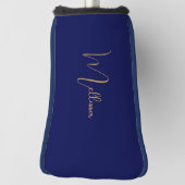 Blauer minimalistischer benutzerdefinierter Name Golf Headcover (Rotieren 90)