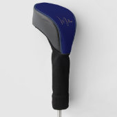Blauer minimalistischer benutzerdefinierter Name  Golf Headcover (angewinkelt)