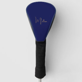 Blauer minimalistischer benutzerdefinierter Name  Golf Headcover