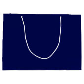 Blauer minimalistischer benutzerdefinierter Name Große Geschenktüte (Rückseite)