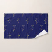 Blauer minimalistischer benutzerdefinierter Name Handtuch (Handtuch)