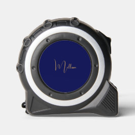 Blauer minimalistischer benutzerdefinierter Name  Maßband