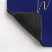 Blauer minimalistischer benutzerdefinierter Name Mousepad (Ecke)