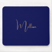 Blauer minimalistischer benutzerdefinierter Name Mousepad (Vorne)