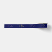 Blauer minimalistischer benutzerdefinierter Name Ripsband (Vorderseite)
