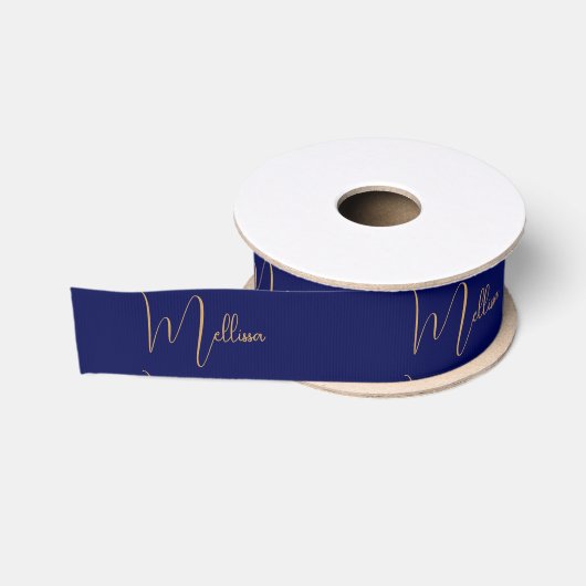 Blauer minimalistischer benutzerdefinierter Name Ripsband (Spule)