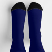 Blauer minimalistischer benutzerdefinierter Name  Socken (Oben)