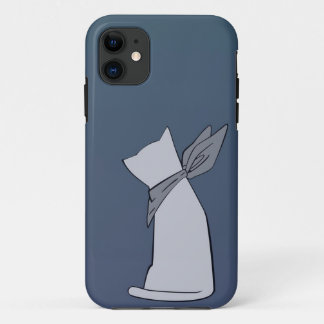 Blauer Minimalistischer Katze iPhone 5 Kasten 11 Hülle