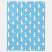 Blauer Minnow-Musterfisch Fleecedecke (Vorderseite)