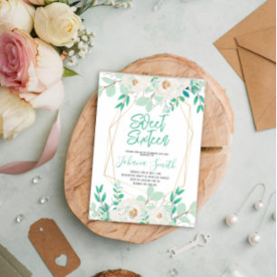 Blauer Minze Blue 16 . Geburtstag Geburtstagseinla Einladung