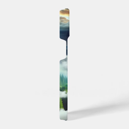 Blauer Mit Augen Bigfoot im Gebirge iPhone Hülle (Rechte Seite)