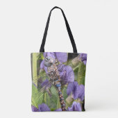 Blauer Mit Augen Darner Dragonfly auf der Blume Tasche (Rückseite)