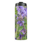 Blauer Mit Augen Darner Dragonfly auf der Blume Thermosbecher (Vorderseite)