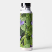 Blauer Mit Augen Darner Dragonfly auf Purple Flowe Trinkflasche (Rechts)