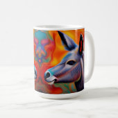 Blauer mit Augen Esel Kaffeetasse (VorderseiteRechts)