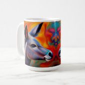 Blauer mit Augen Esel Kaffeetasse (Vorderseite Links)