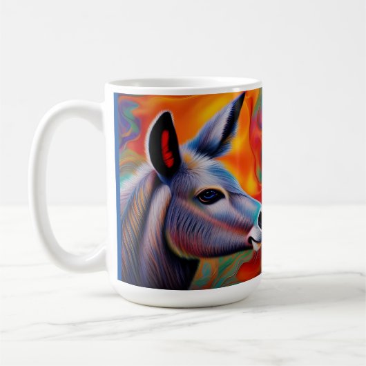 Blauer mit Augen Esel Kaffeetasse (Links)