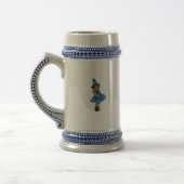 Blauer mit Augen Flachs Bierglas (Links)