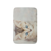 Blauer mit Augen Kitty Badematte (Vorderseite Vertikal)