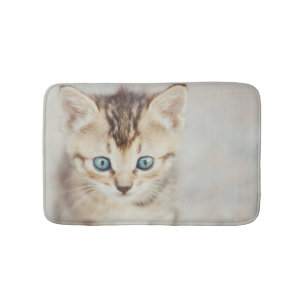 Blauer mit Augen Kitty Badematte