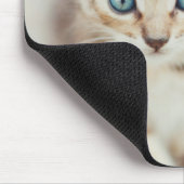Blauer mit Augen Kitty Mousepad (Ecke)