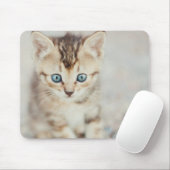 Blauer mit Augen Kitty Mousepad (Mit Mouse)