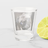 blauer mit Augen Mops gegenüber Thunder _Cove Schnapsglas (Rückseite)