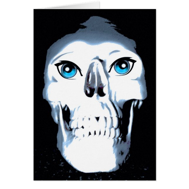 Blauer Mit Augen Skull (Vorne)