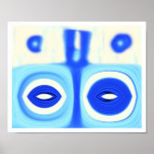 Blauer mit Augen Teufel Poster (Vorne)