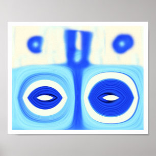 blauer mit Augen Teufel Poster
