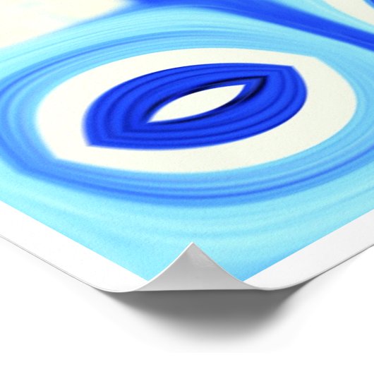 Blauer mit Augen Teufel Poster (Ecke)