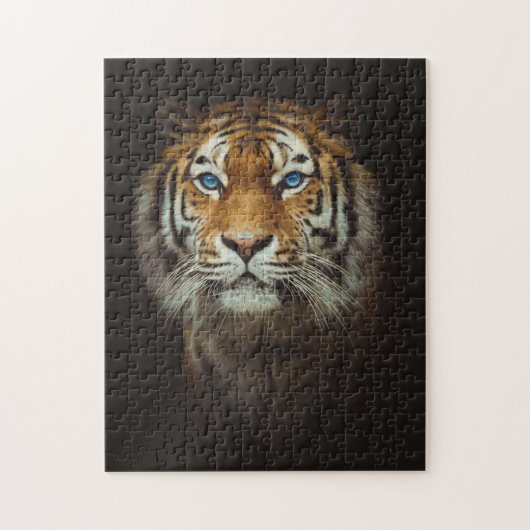 Blauer mit Augen Tiger 252-Stückpuzzle Puzzle (Vertikal)