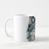 Blauer mit Augen Wolf Kaffeetasse (Links)