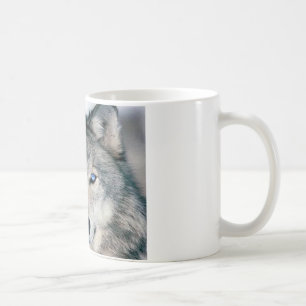 Blauer mit Augen Wolf Kaffeetasse