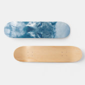 Blauer mit Augen Wolf Skateboard (Horizontal)