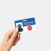 Blauer Mitarbeiter Ausweis (Handheld)