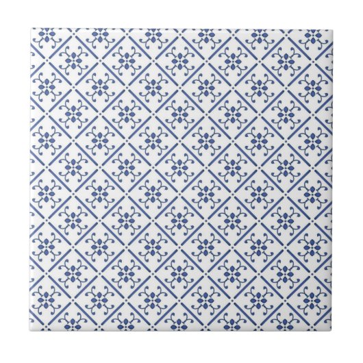 Blauer Mittelmeerraum Fliese (Vorderseite)