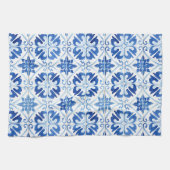 Blauer Mittelmeerraum Geschirrtuch (Horizontal)