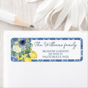 Blauer Mittelmeerraum Italienische Zitronen-Rückse