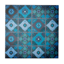 Blauer Mittelmeerraum Keramik Tile