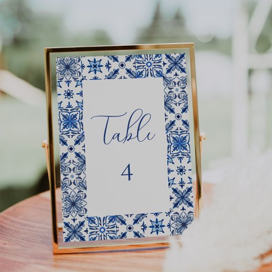 Blauer Mittelmeerraum Tischnummer von Tile und Zit