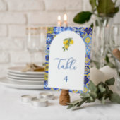 Blauer Mittelmeerraum Tischnummer von Tile und Zit