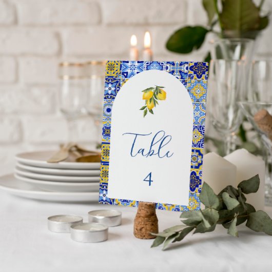 Blauer Mittelmeerraum Tischnummer von Tile und Zit