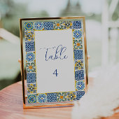 Blauer Mittelmeerraum Tischnummer von Tile und Zit