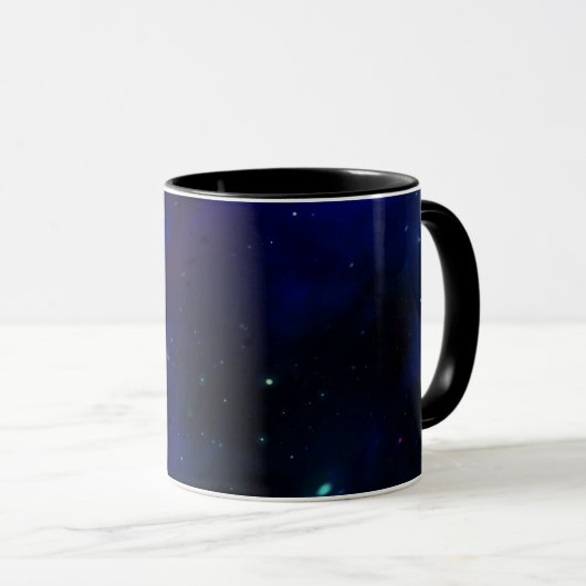 Blauer Mitternachtshimmel mit Sternen Tasse (VorderseiteRechts)